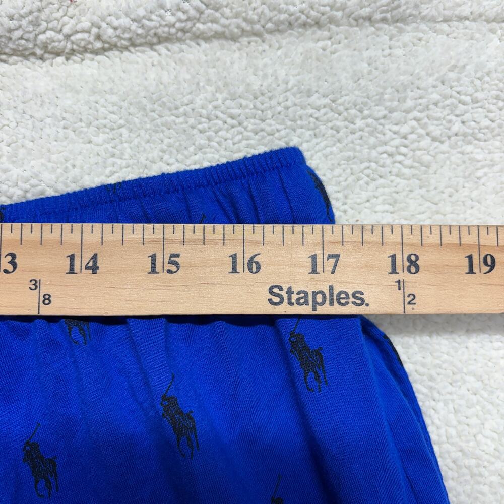 Polo Ralph Lauren Jogger Mens XL Blue Allover Pony Logo Pajama Pants Cotton NEW - Picture 7 of 10